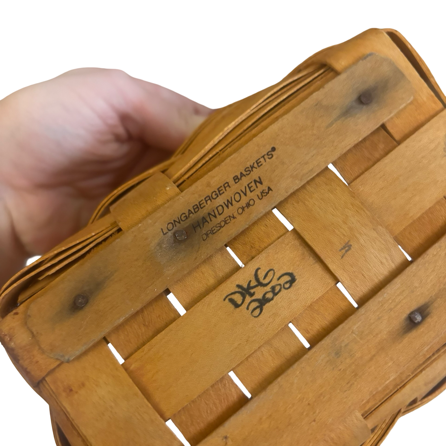 Longaberger Basket with Leather Handles