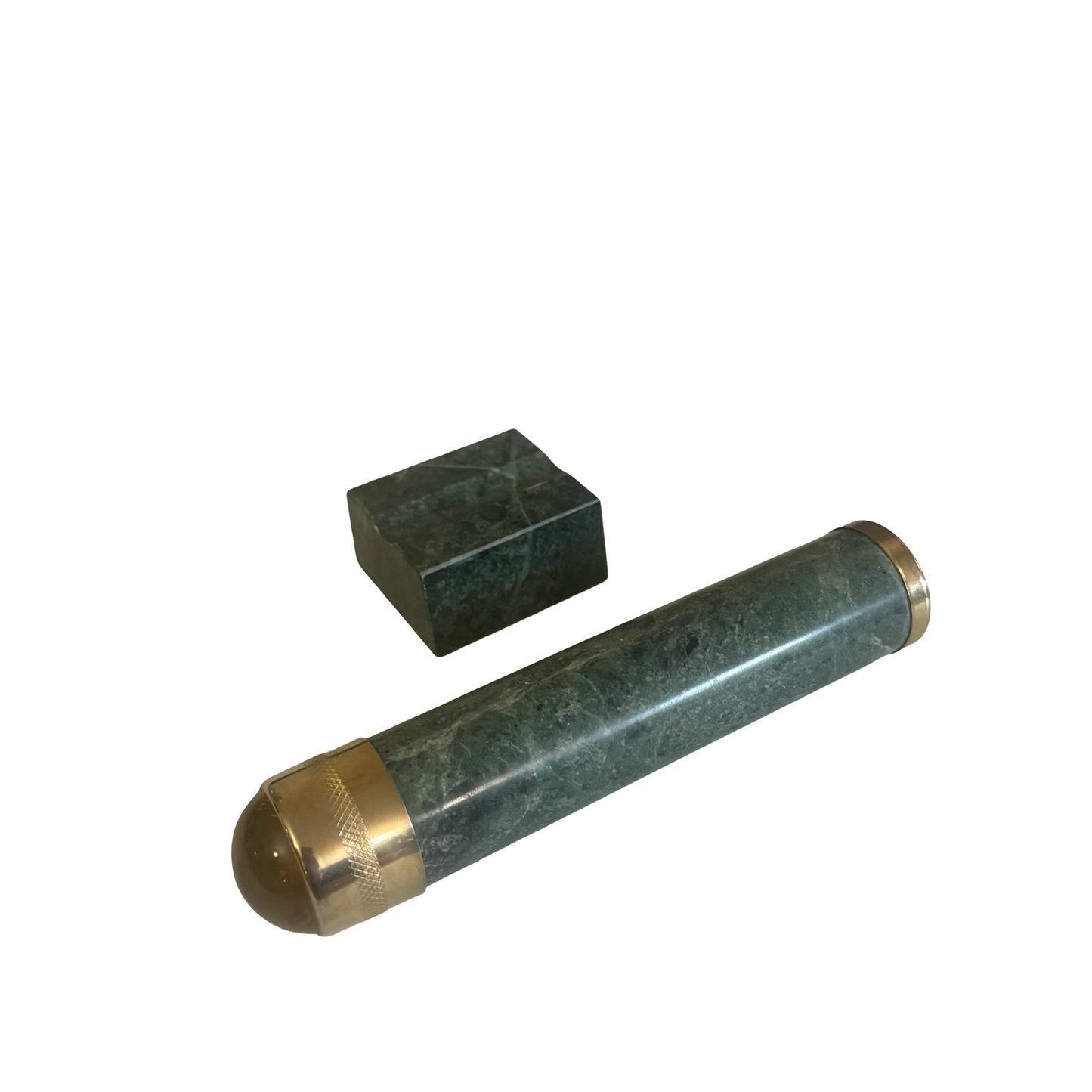 Green Marble and Brass Kaleidoscope