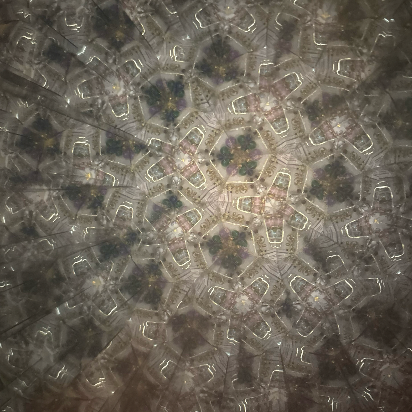Green Marble and Brass Kaleidoscope
