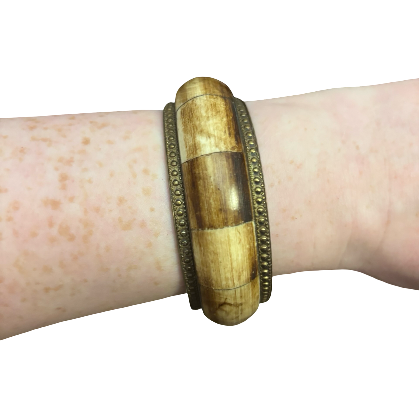 Bone and Brass Bangle