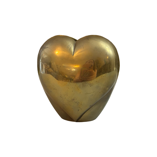 Brass Heart Vase