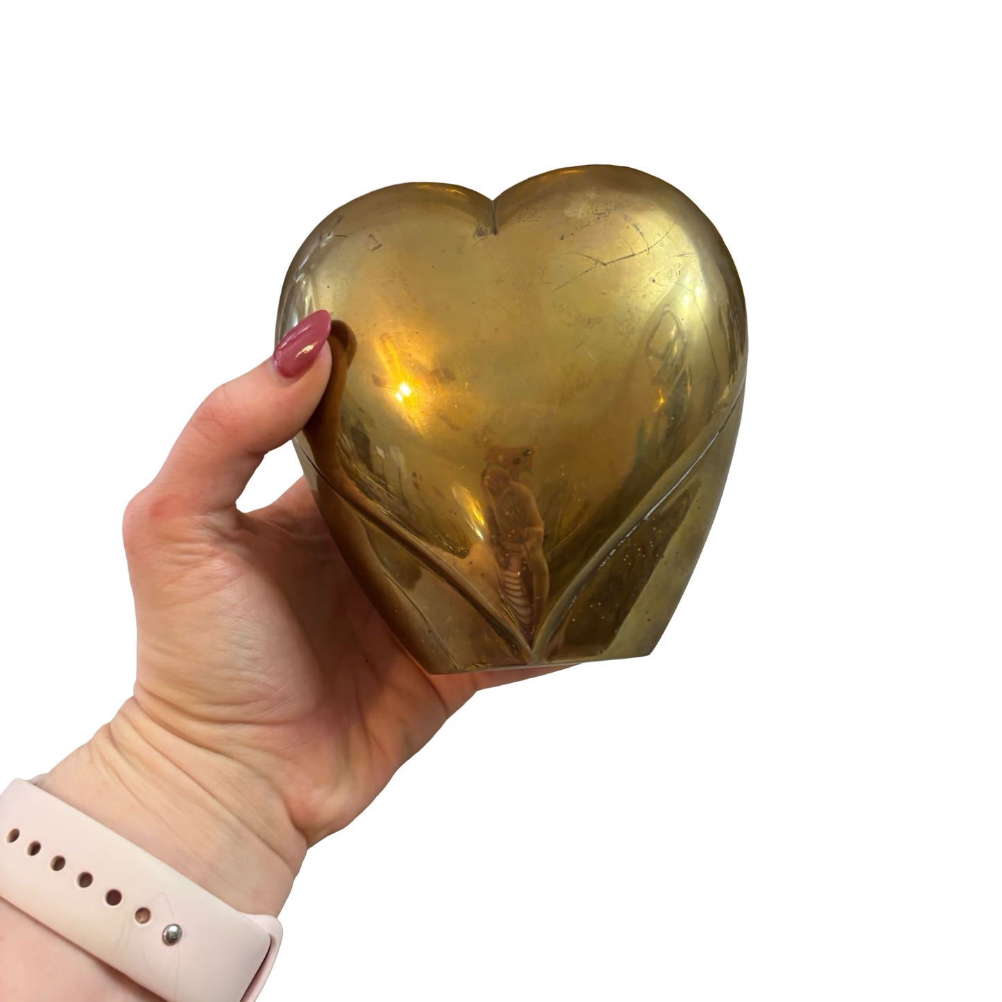 Brass Heart Vase