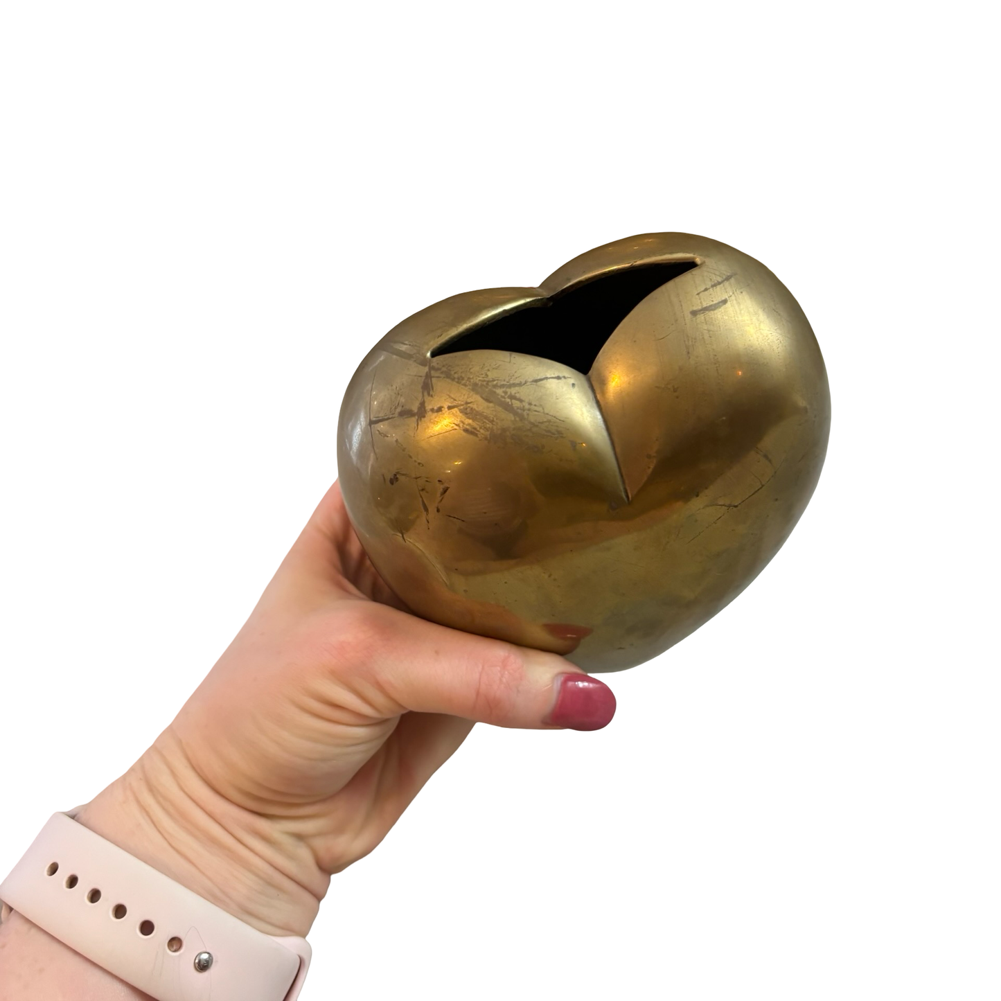 Brass Heart Vase