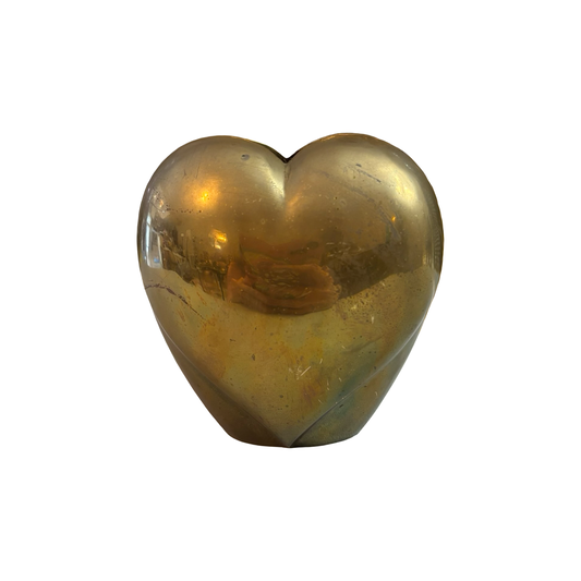 Brass Heart Vase