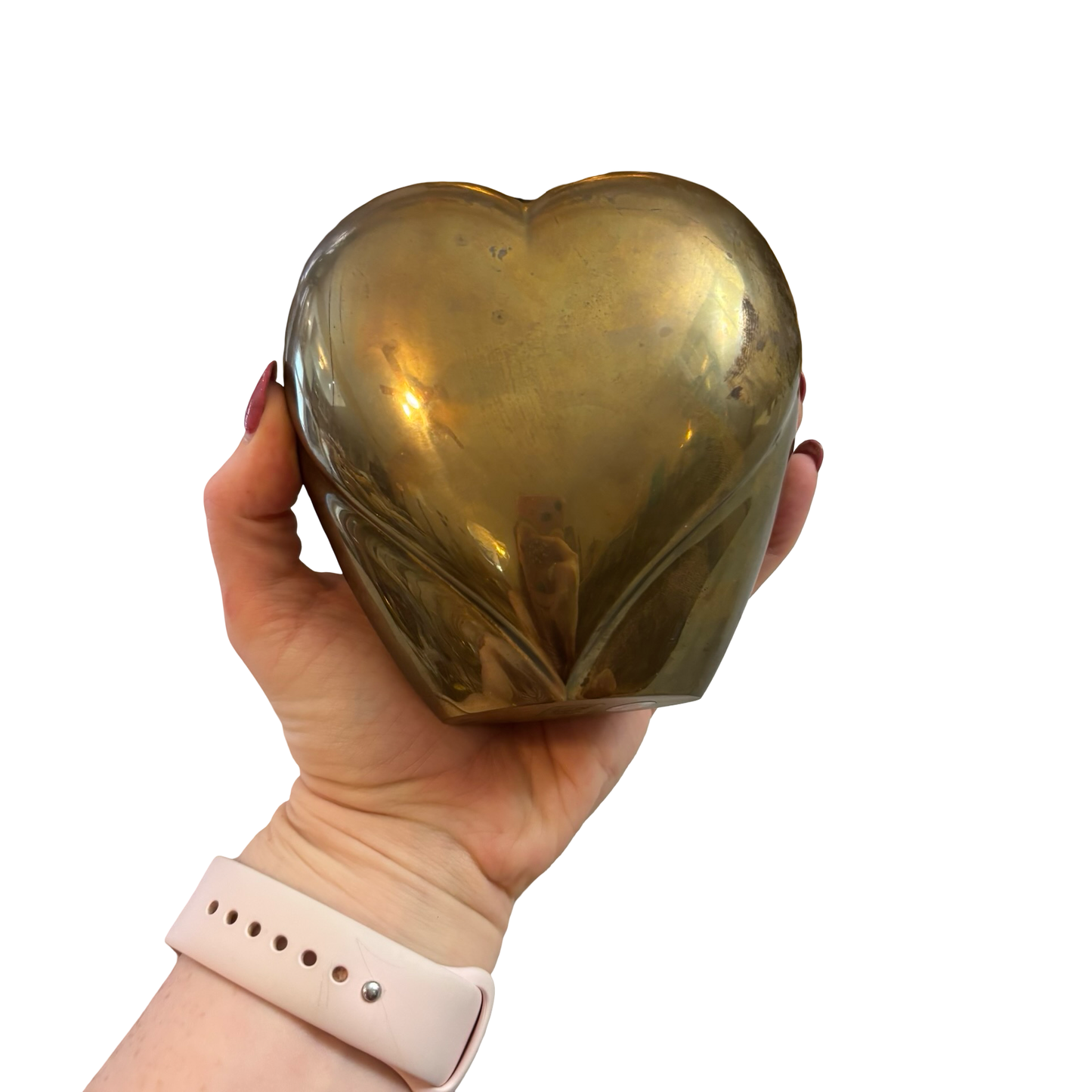 Brass Heart Vase