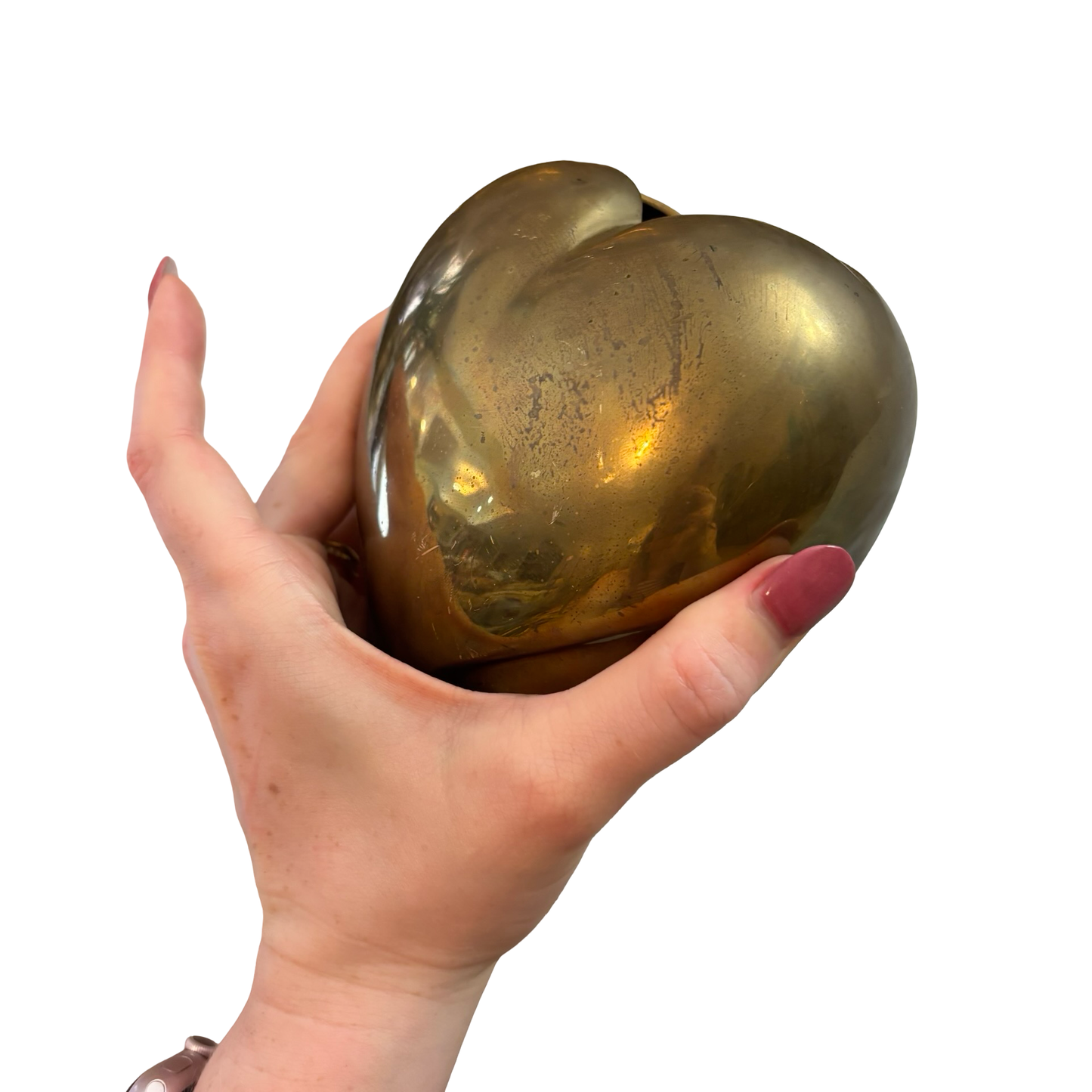 Brass Heart Vase