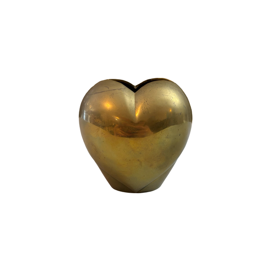 Brass Heart Vase