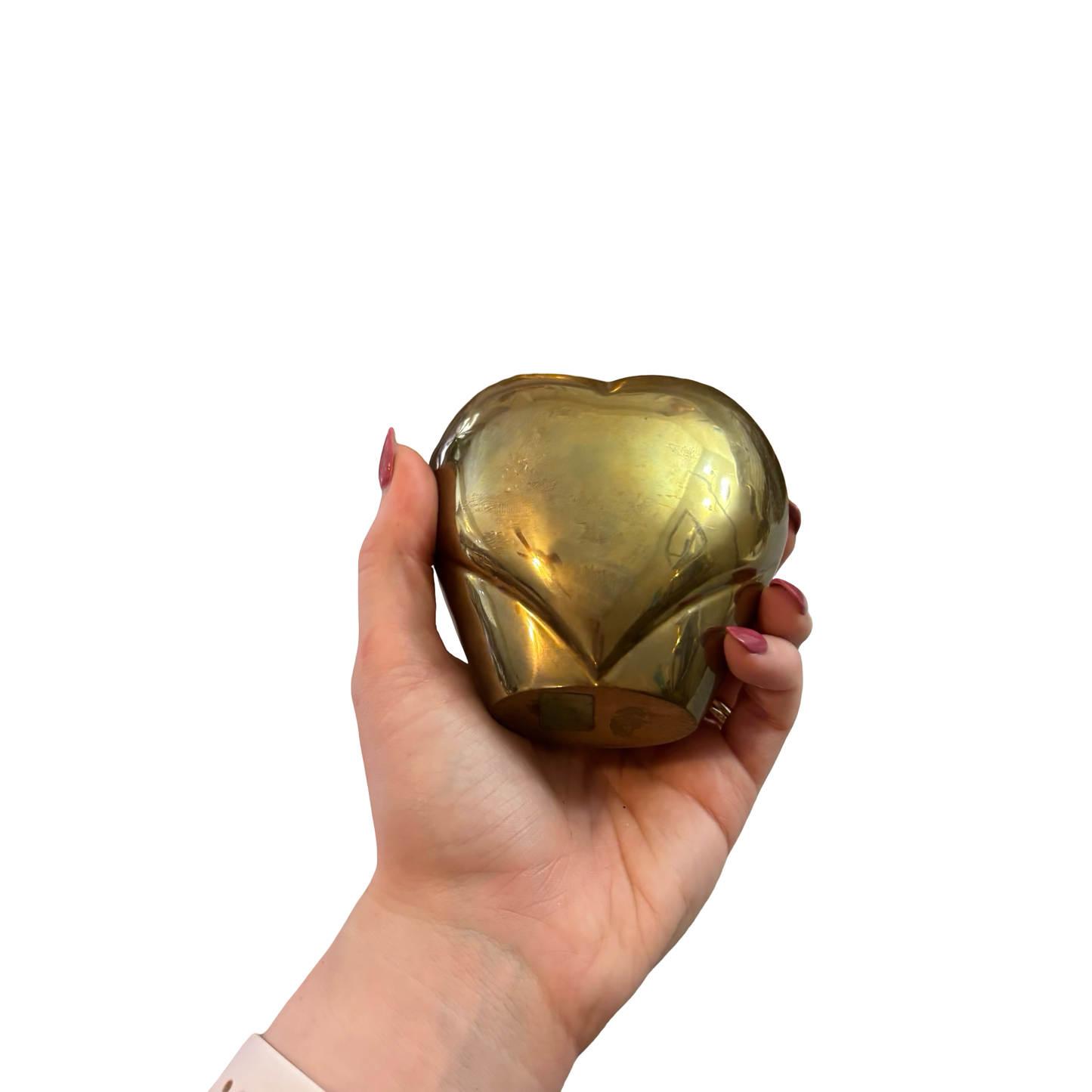 Brass Heart Vase
