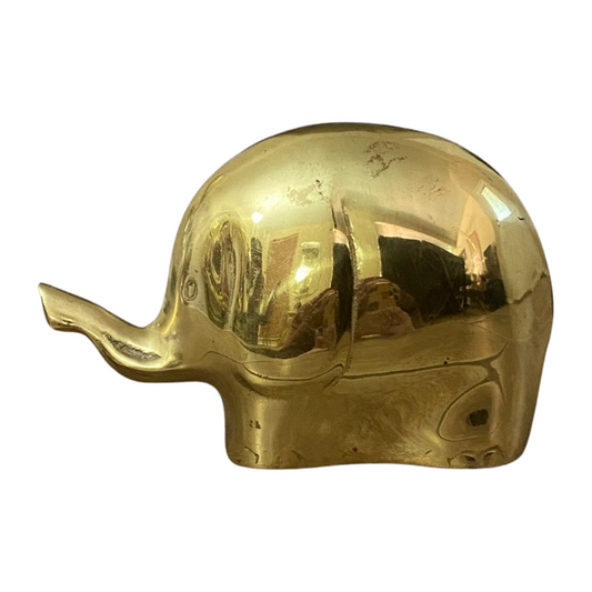 Brass Elephant Bank