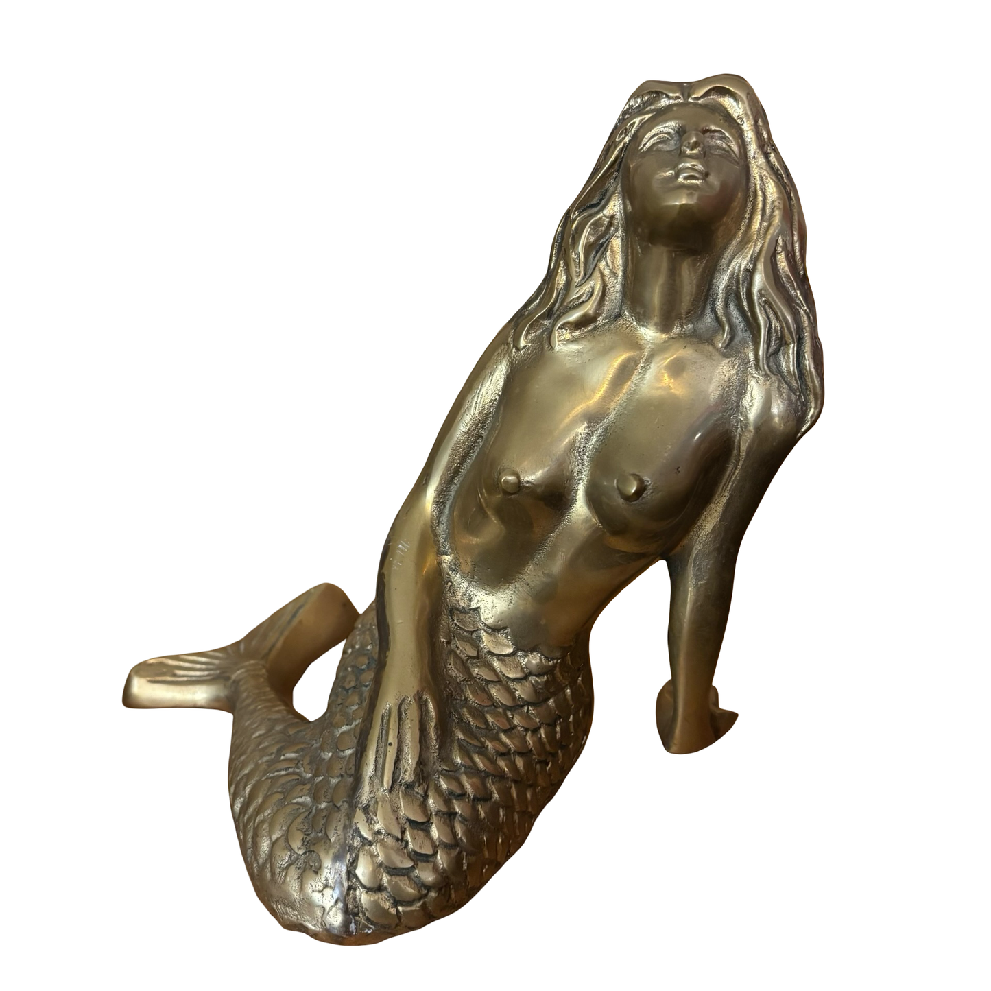 Large Brass Mermaid