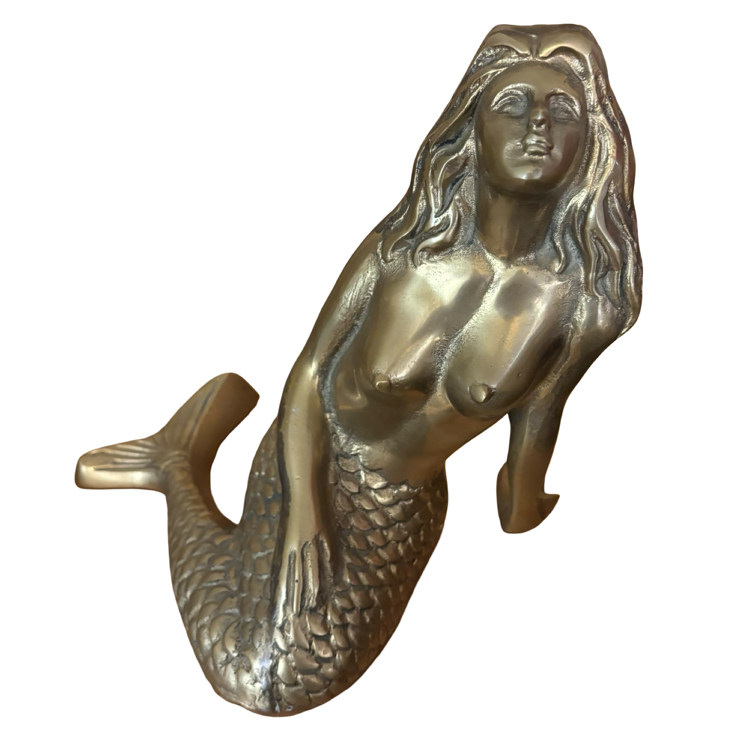 Large Brass Mermaid
