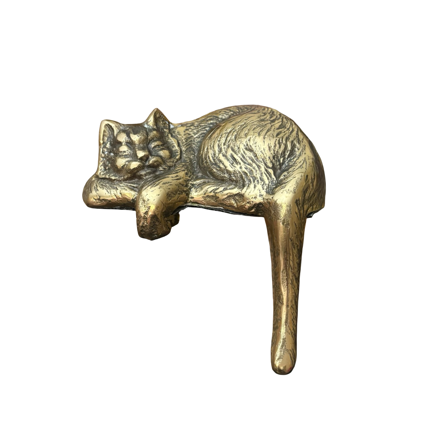 Brass Cat Shelf Sitter