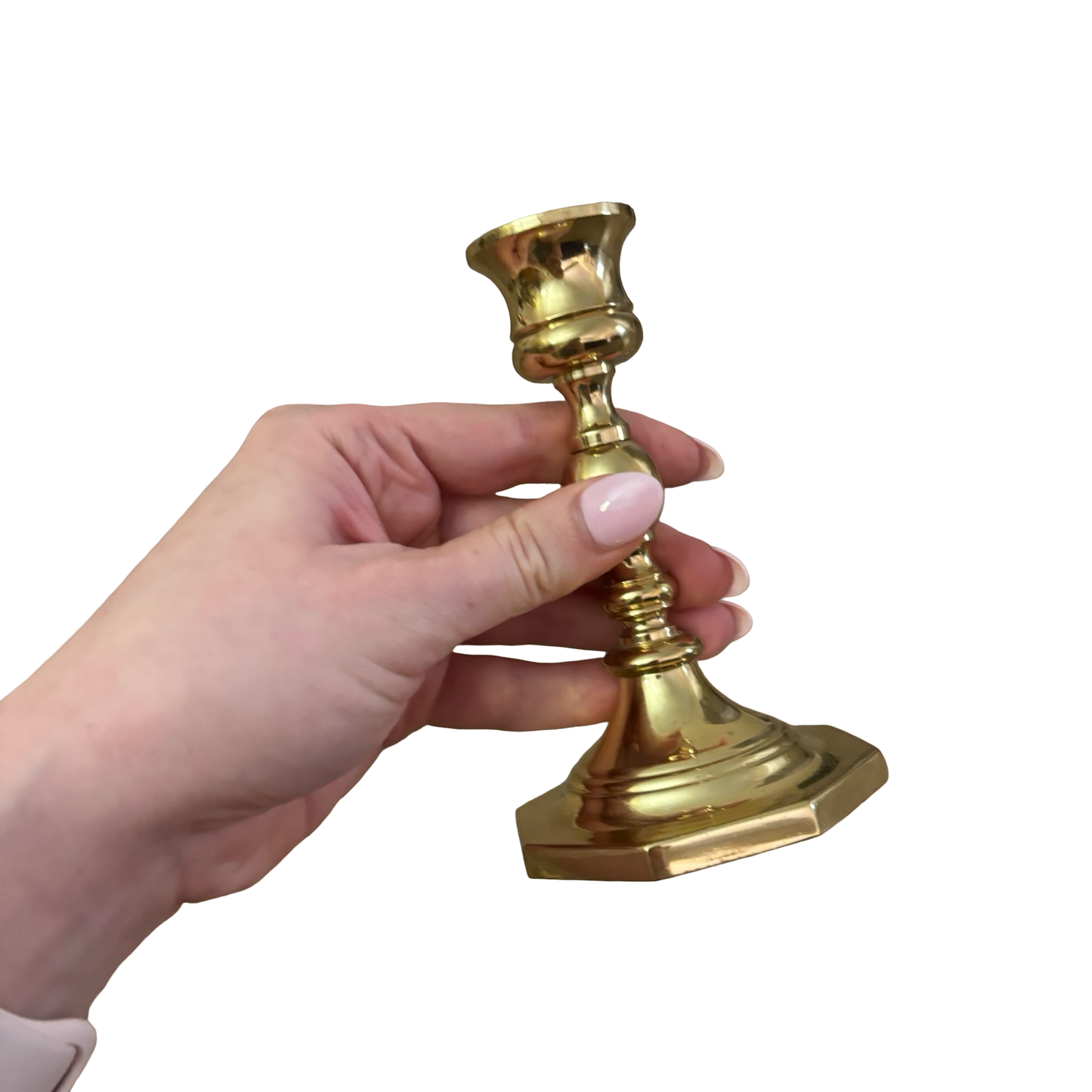 Curated Brass Candlestick Set