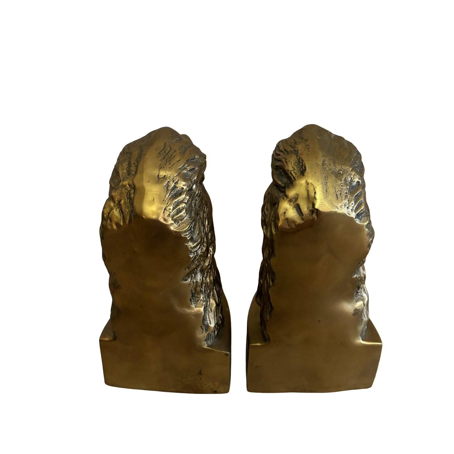 Huge Brass Eagle Head Bookends