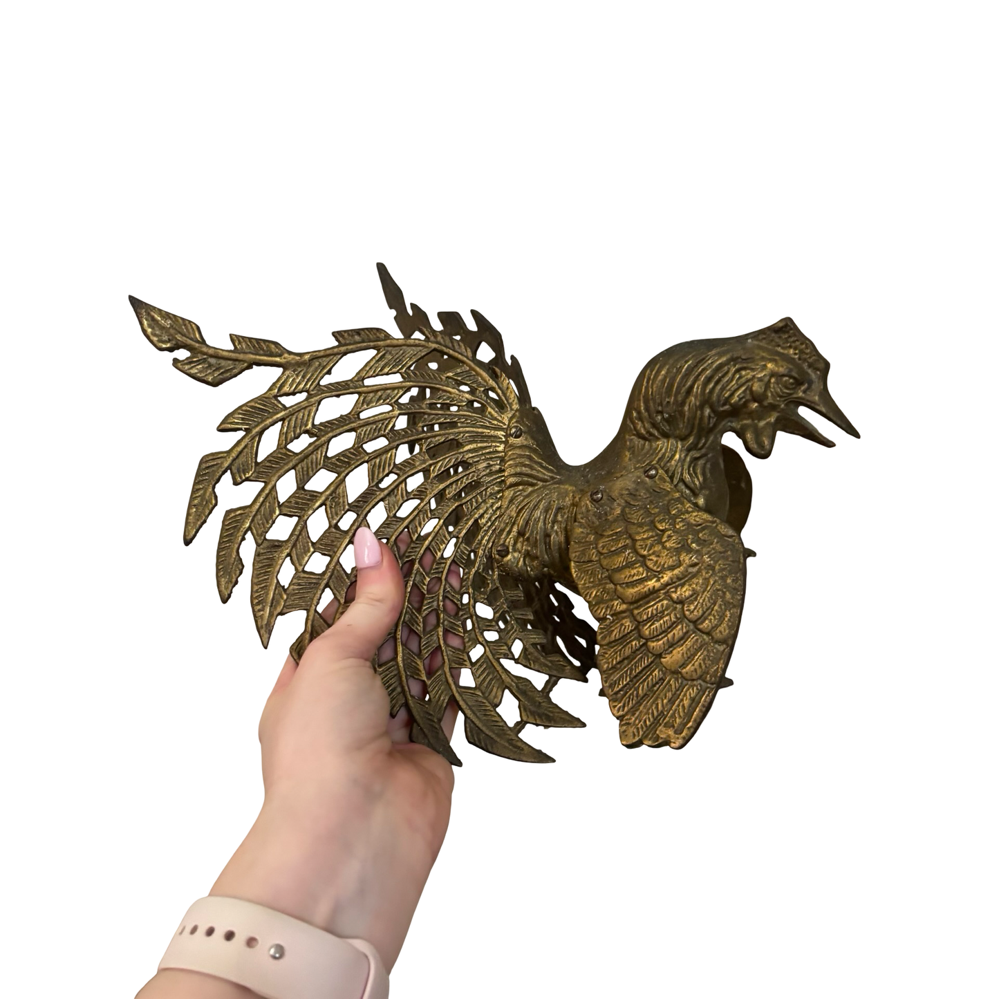 Brass Fighter Rooster Pair