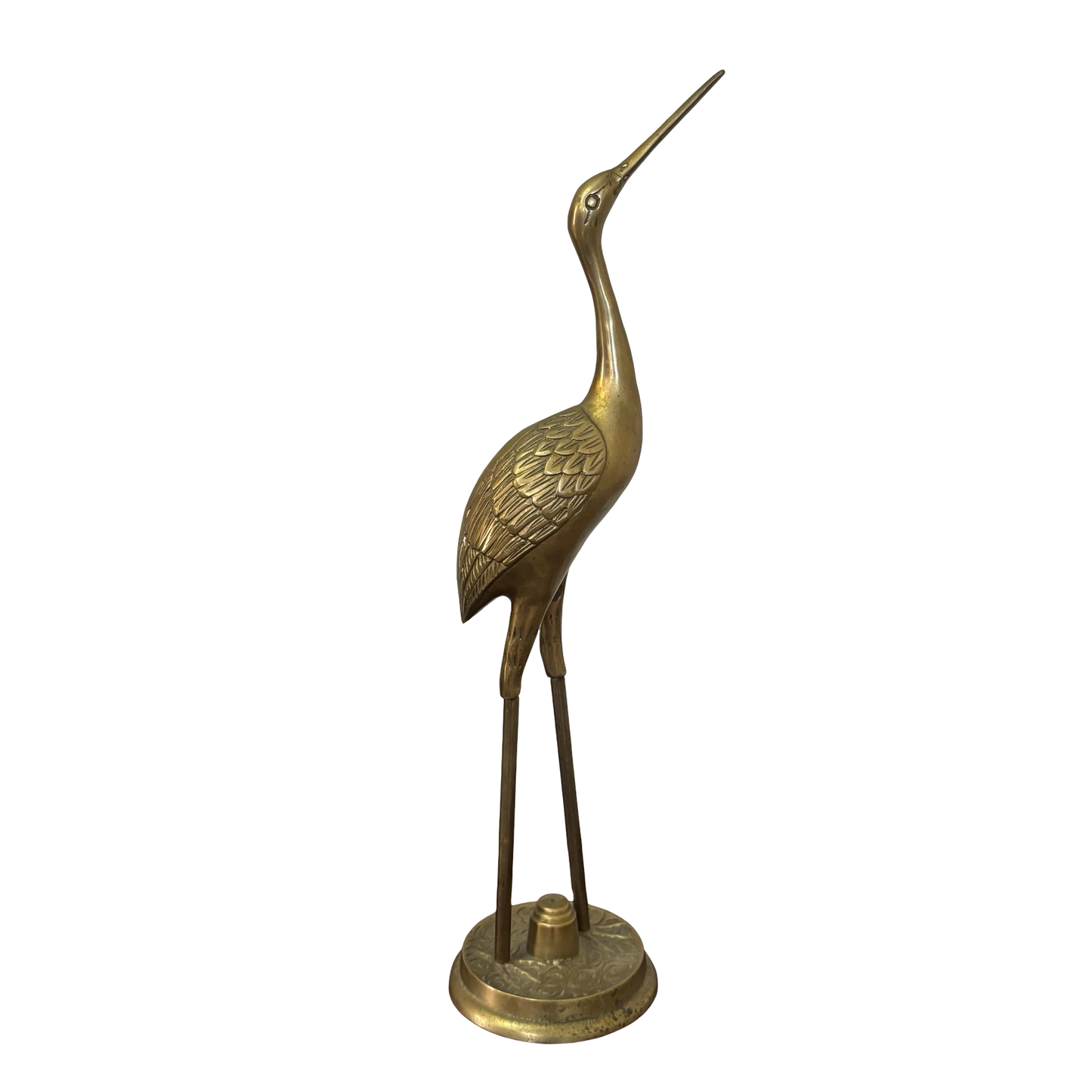 Large Brass Crane
