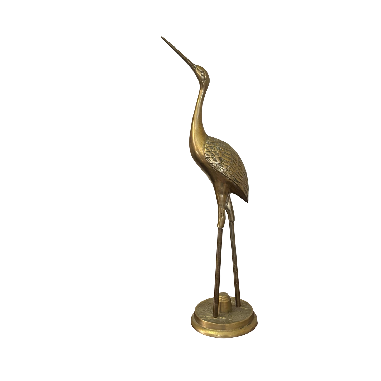 Large Brass Crane