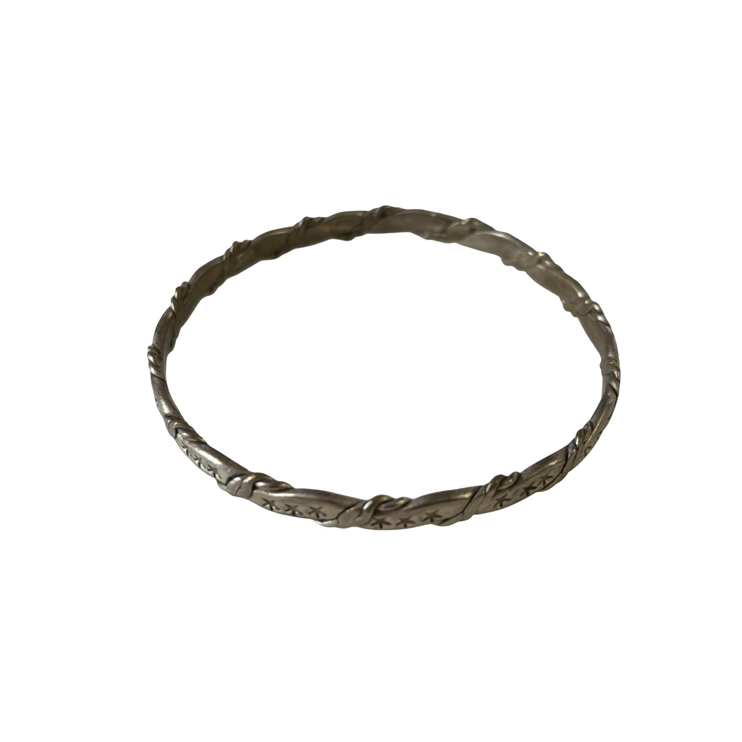 Sterling Silver Taxco Star Bangle Bracelet