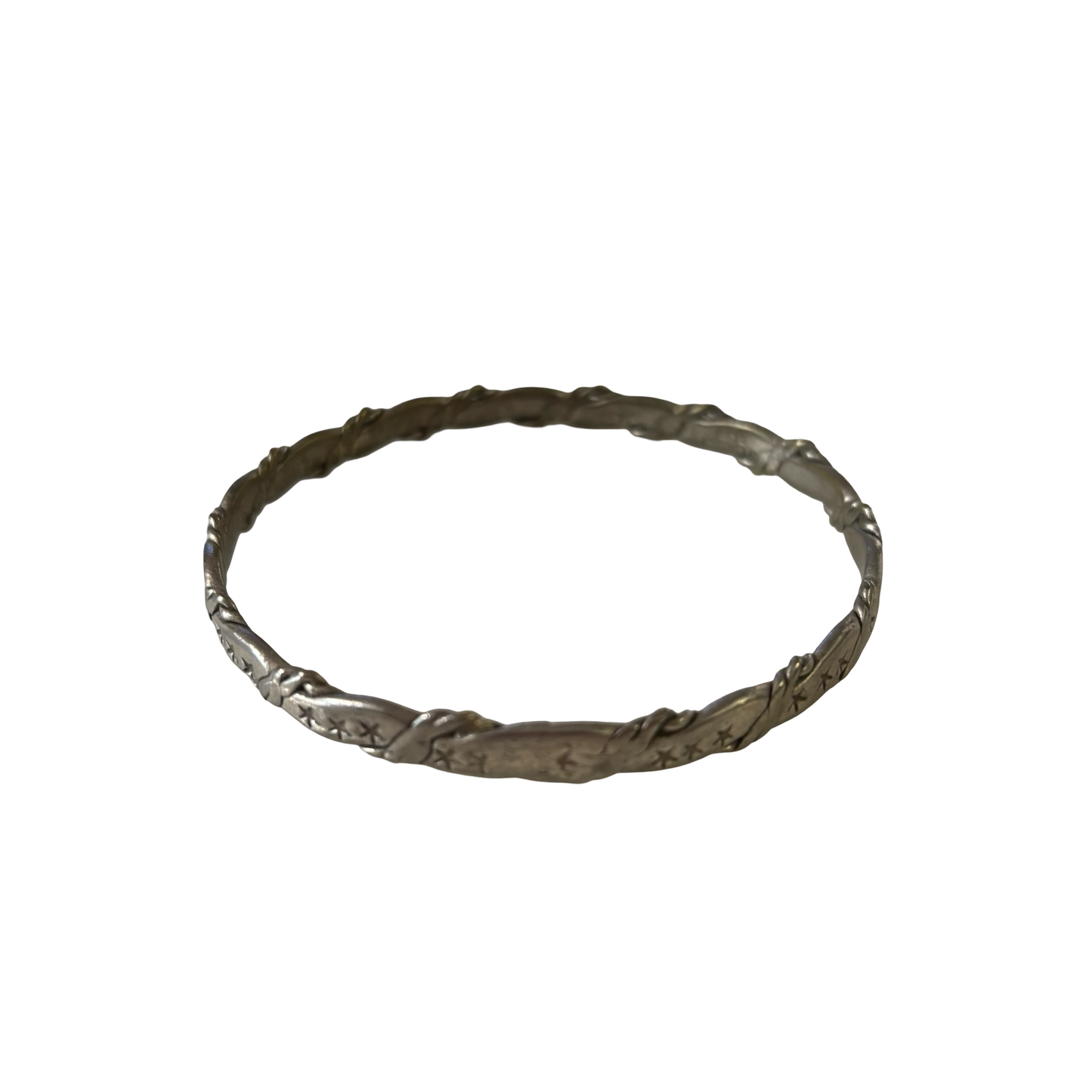 Sterling Silver Taxco Star Bangle Bracelet