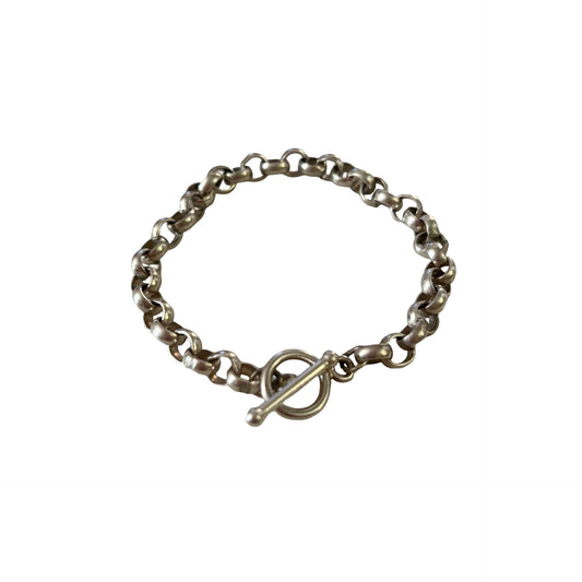 Sterling Silver Charm Rolo Link Bracelet
