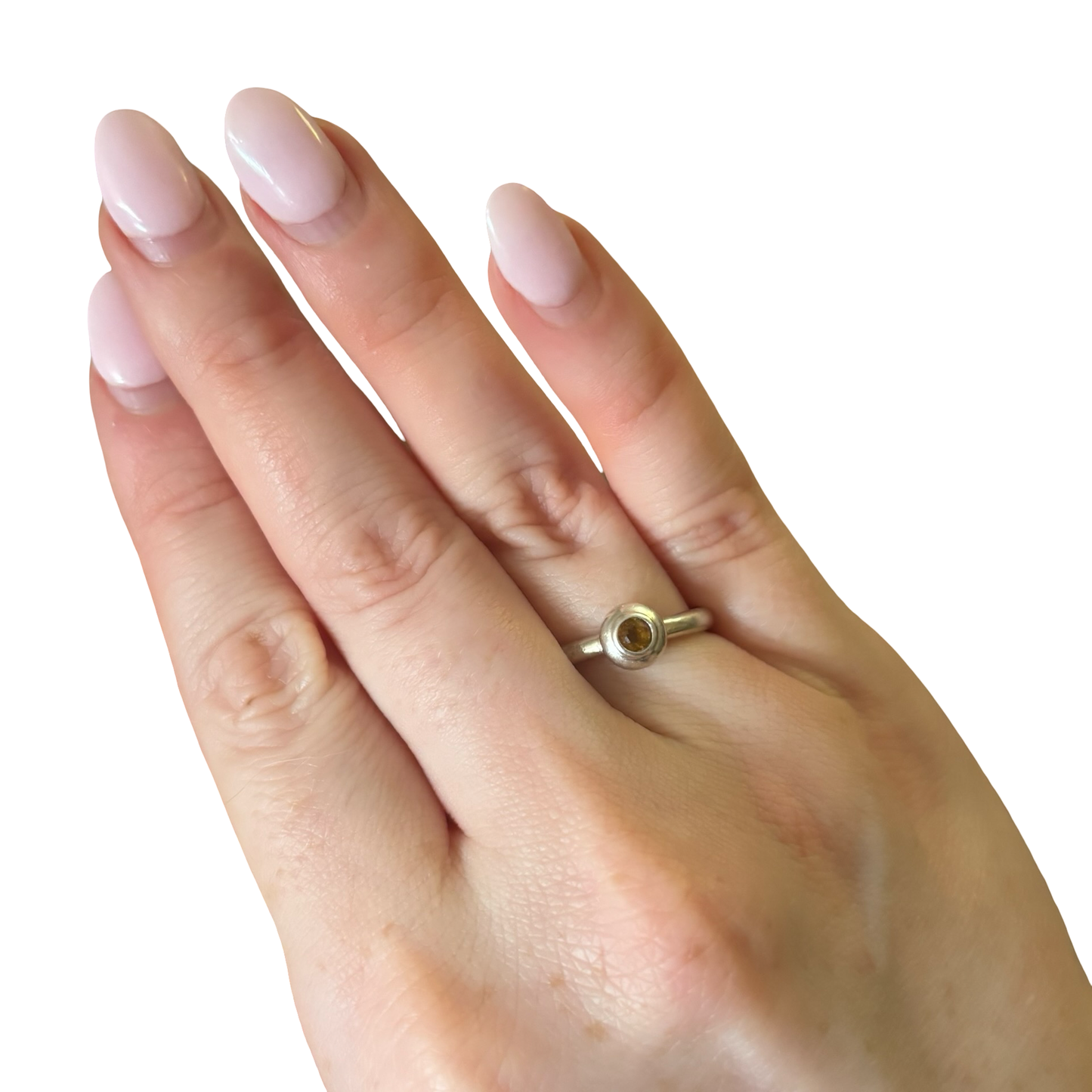 Sterling Silver James Avery Remembrance Ring with Citrine