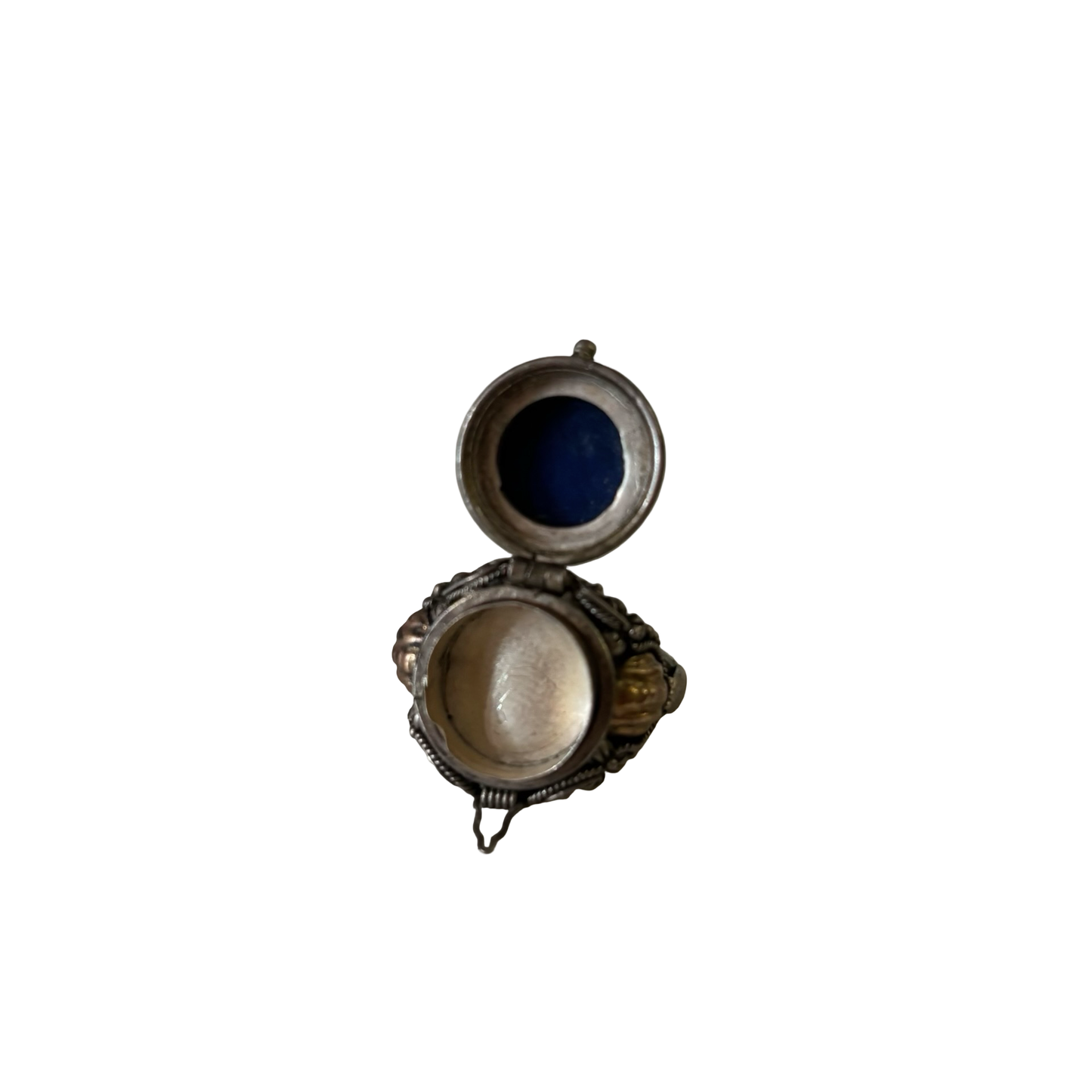 Sterling Silver Blue Lapis Lazuli Poison Ring