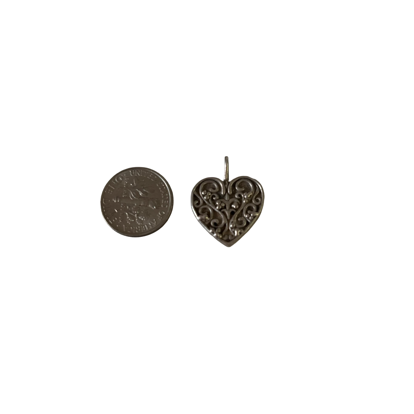 Sterling Silver Filigree Heart Pendant