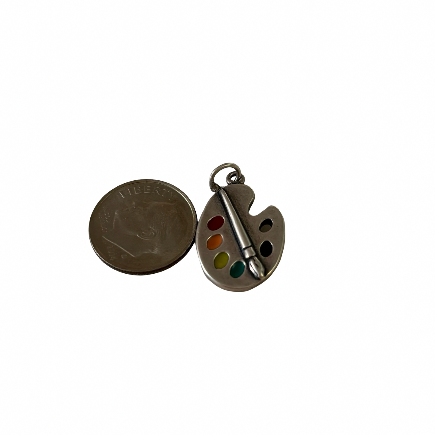 Sterling Silver Paint Palette Pendant