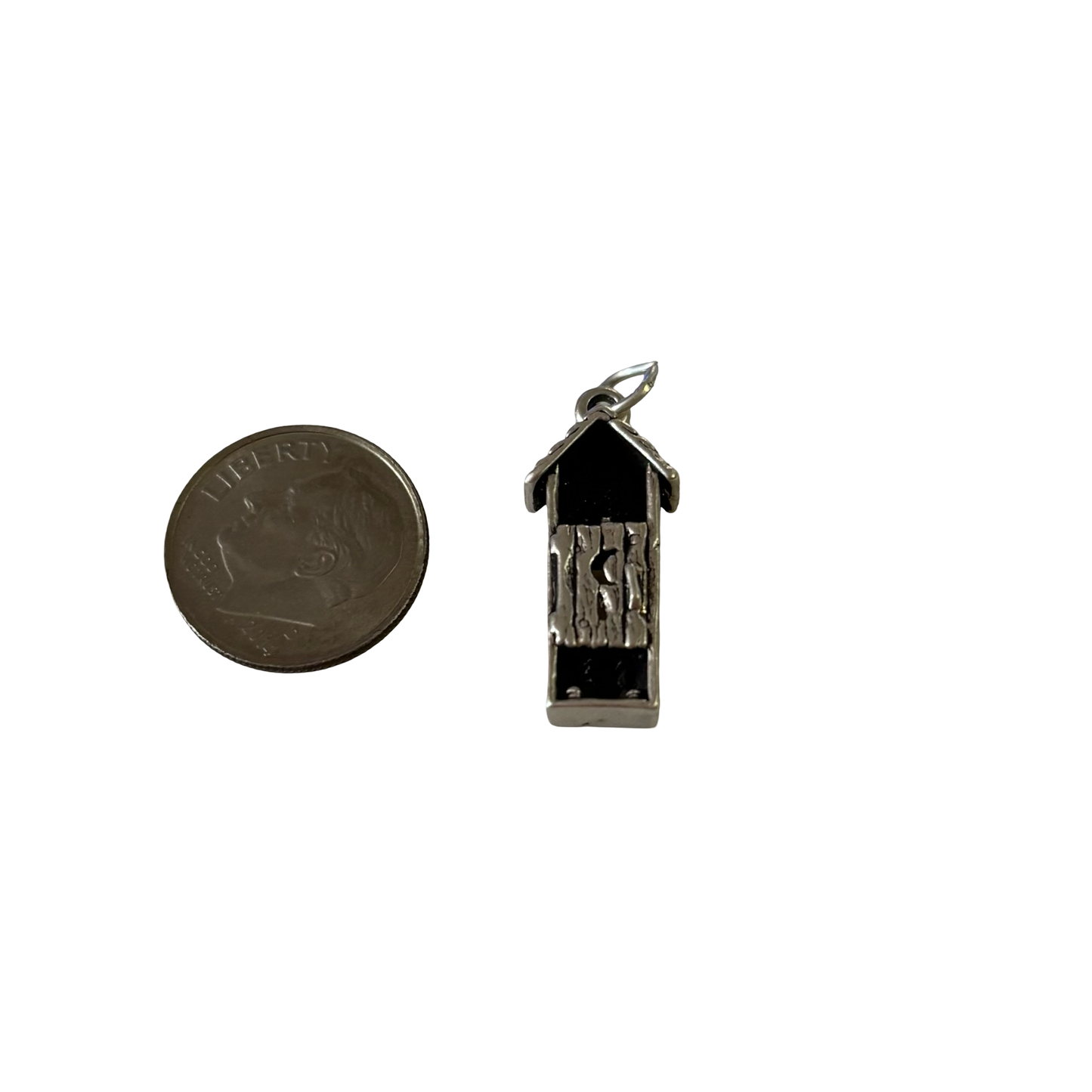 Sterling Silver Outhouse Pendant