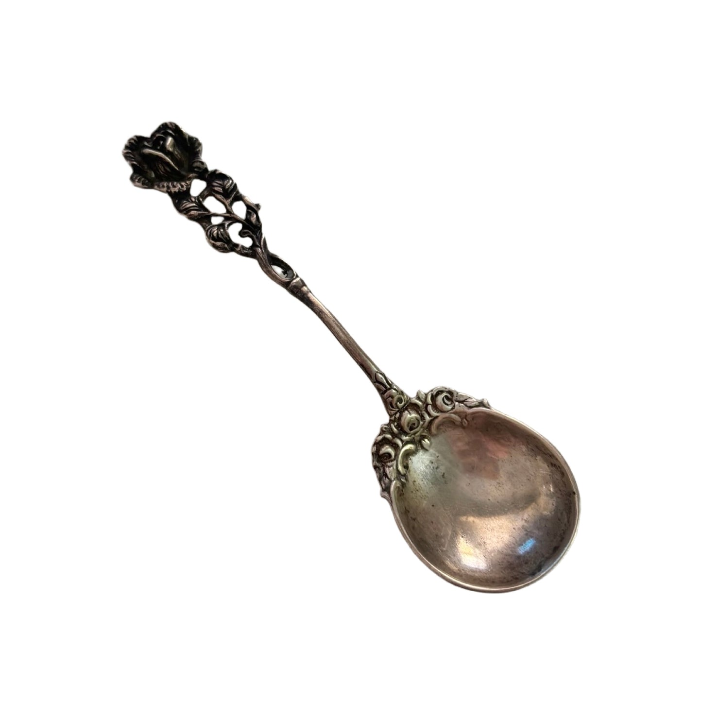 Sterling Silver Rose Sugar Spoon
