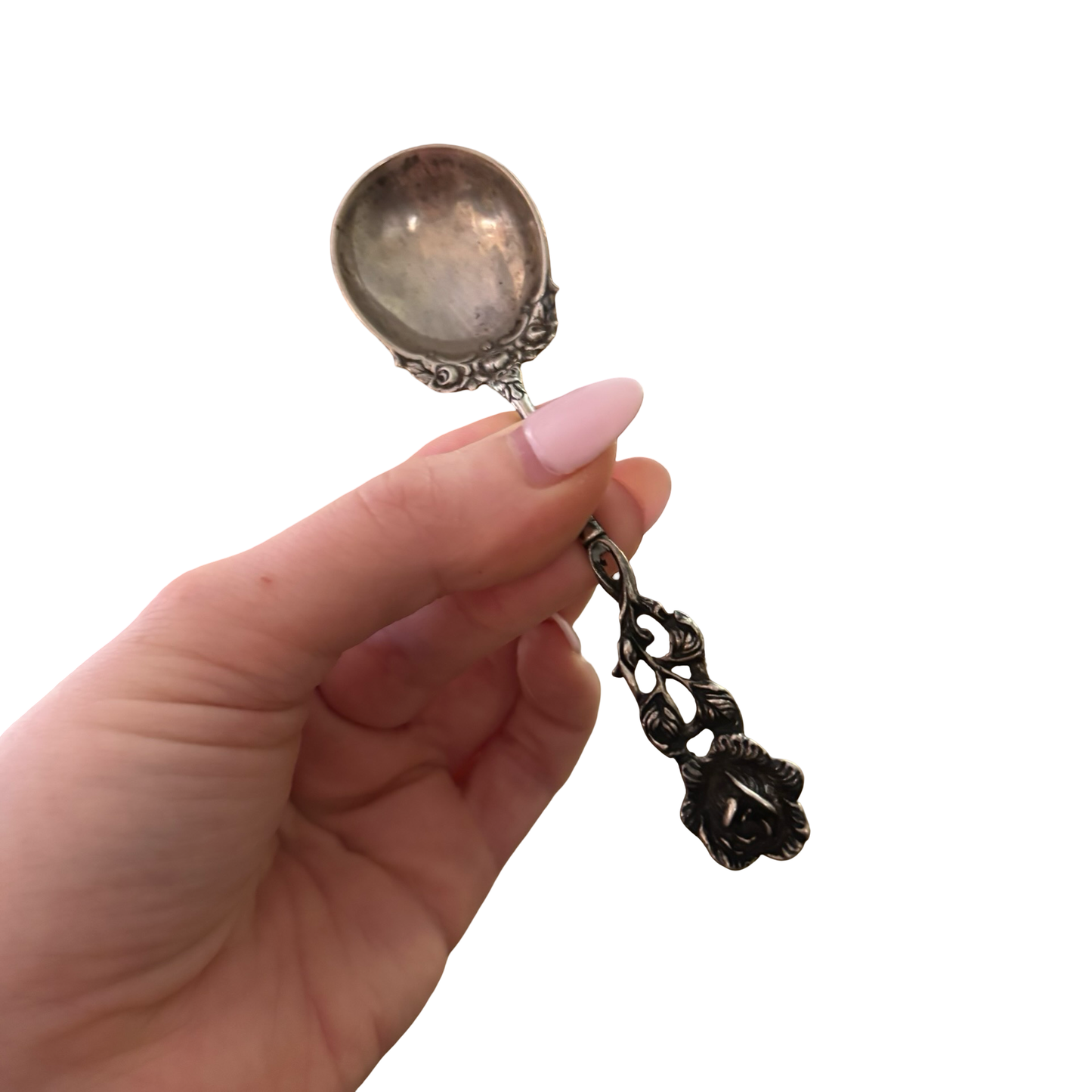 Sterling Silver Rose Sugar Spoon