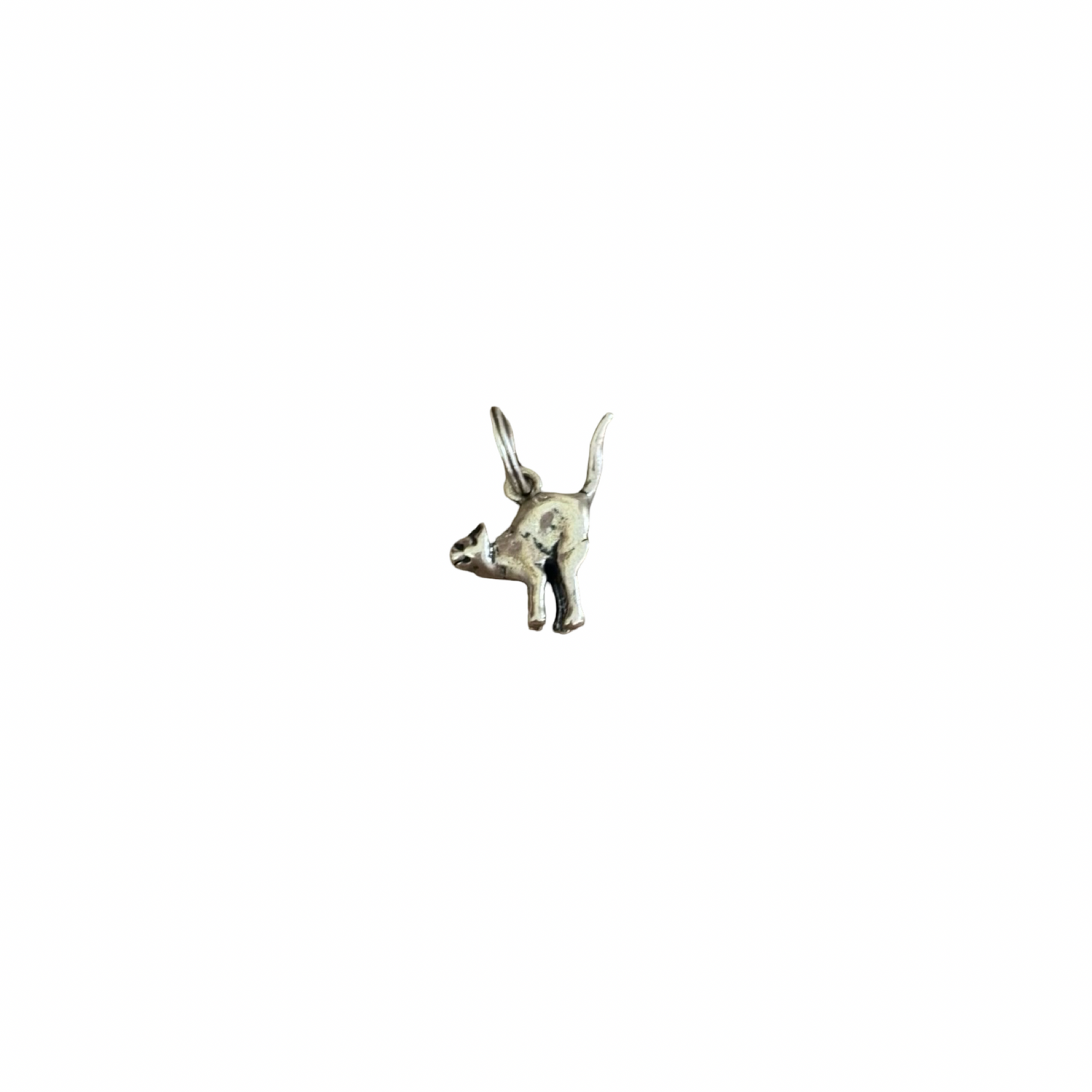 Sterling Silver Arched Cat Charm