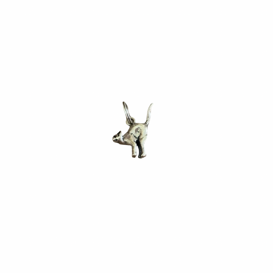 Sterling Silver Arched Cat Charm