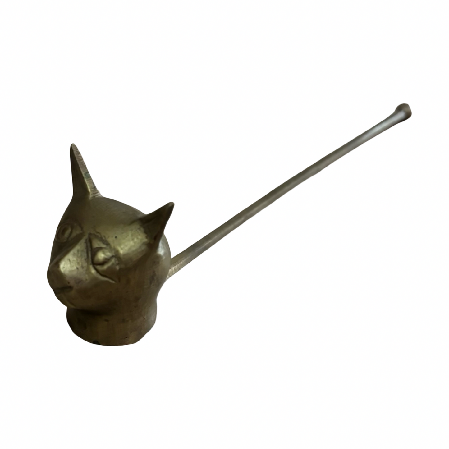 Brass Cat Head Snuffer