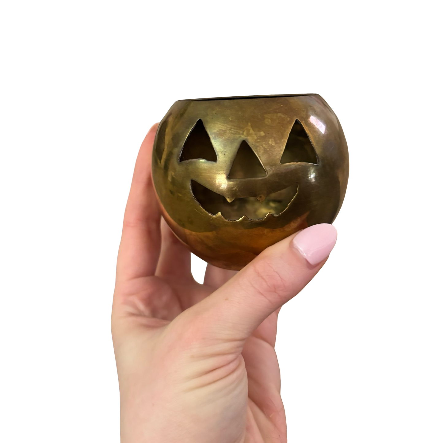 Brass Jack-o’-lantern Votive