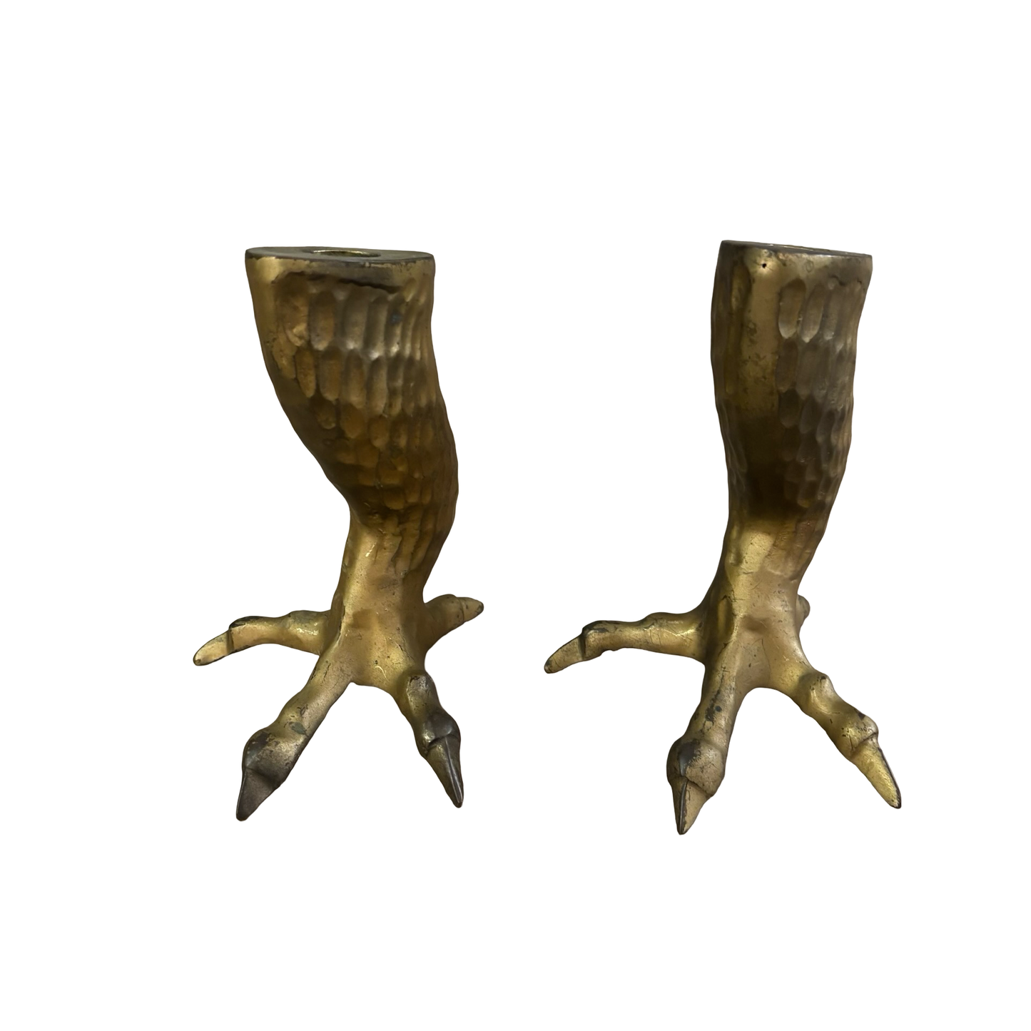 Brass Talon Candlestick Pair
