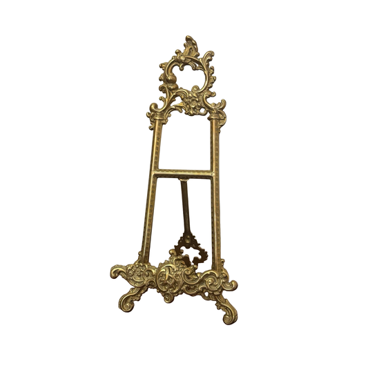 Large Ornate Brass Easel