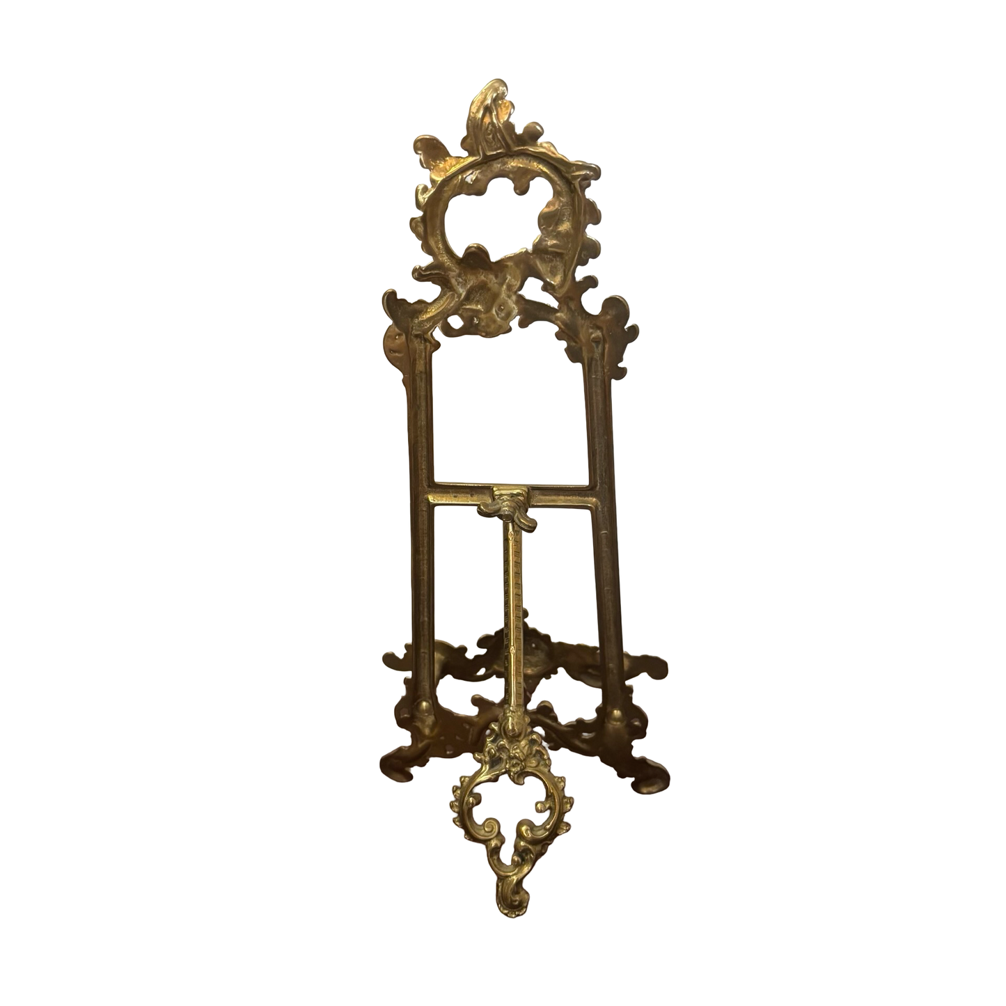 Large Ornate Brass Easel