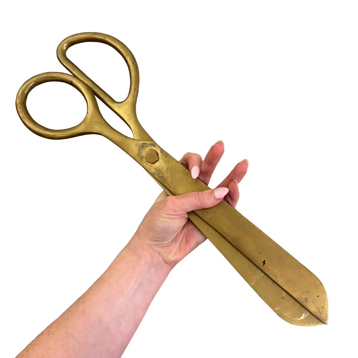 Brass Extra Large Articulated Advertising Display Scissors