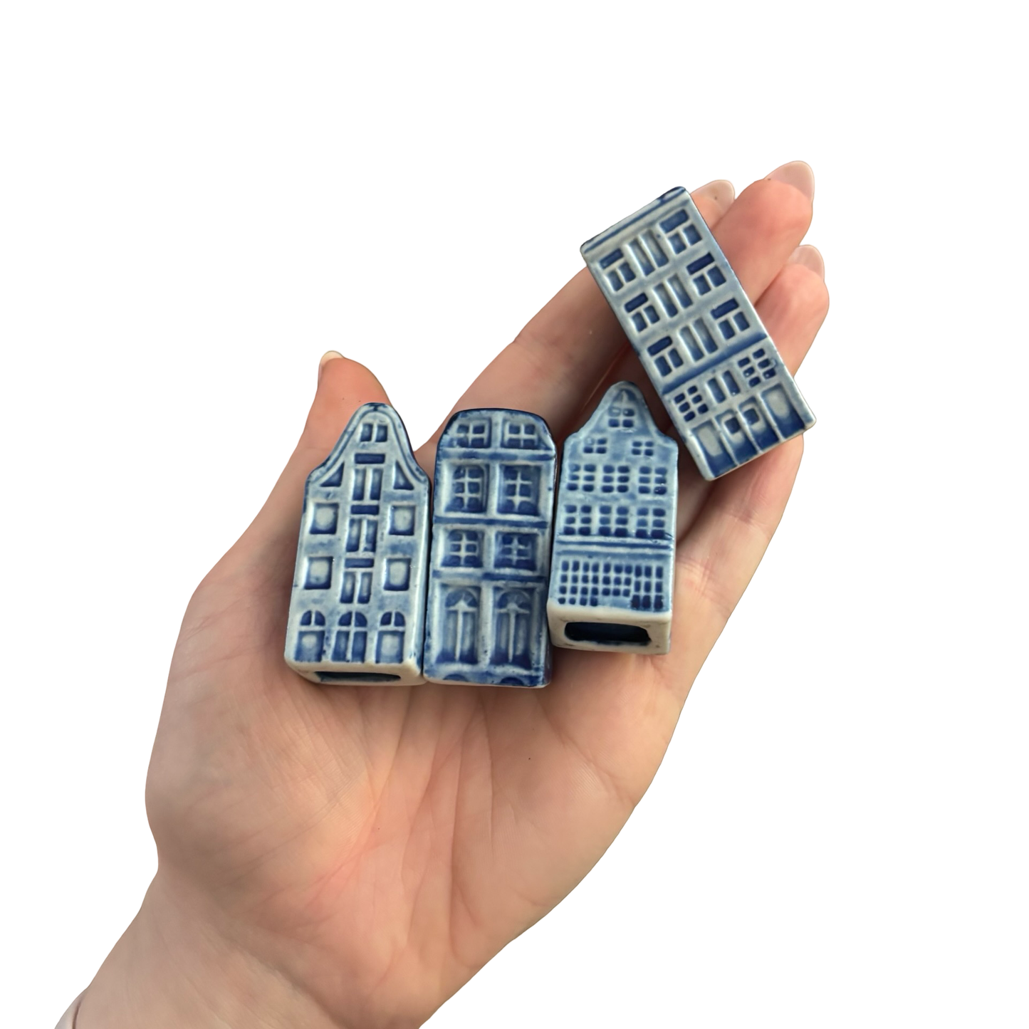Mini Glazed Delft Blue Houses