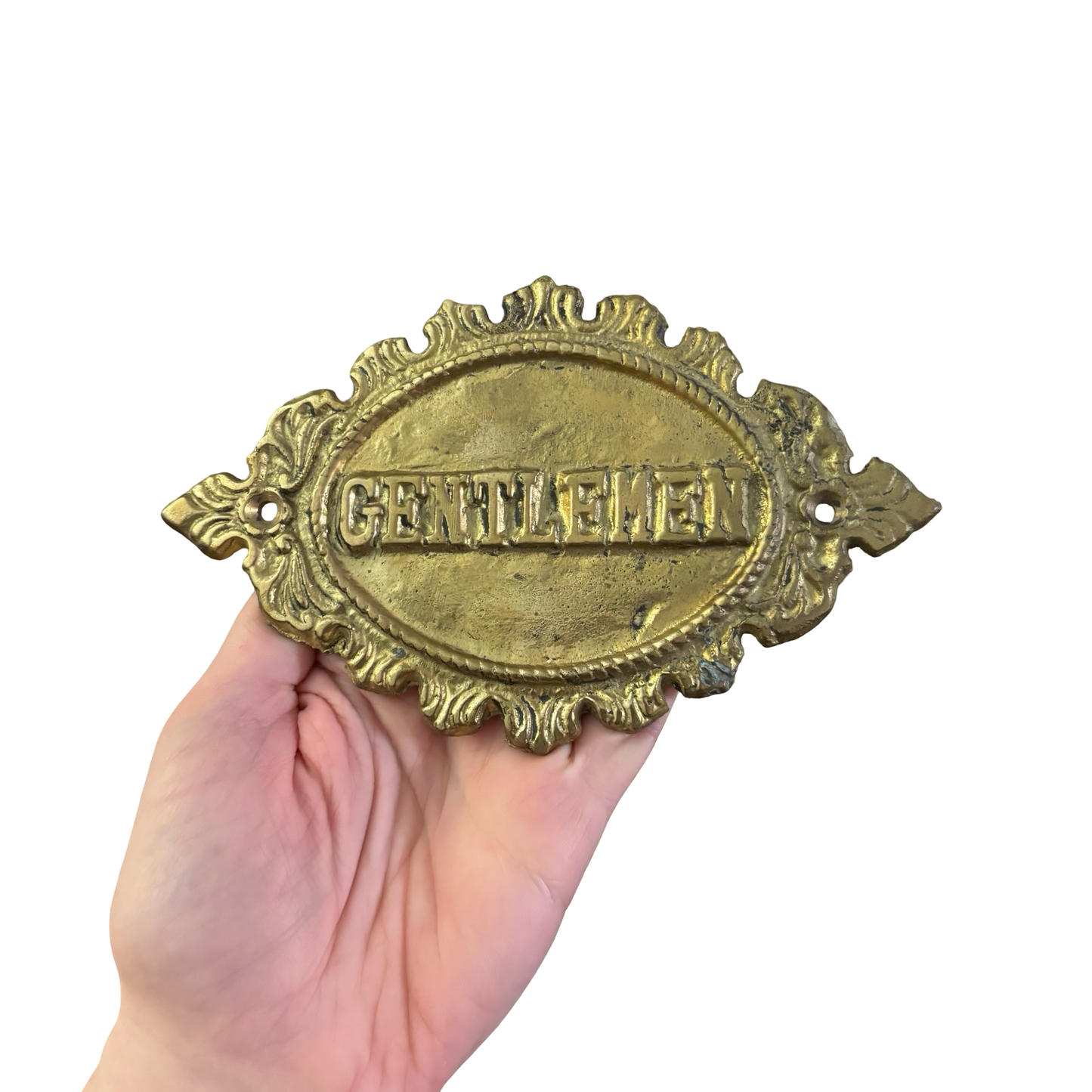 Brass Gentlemen Sign