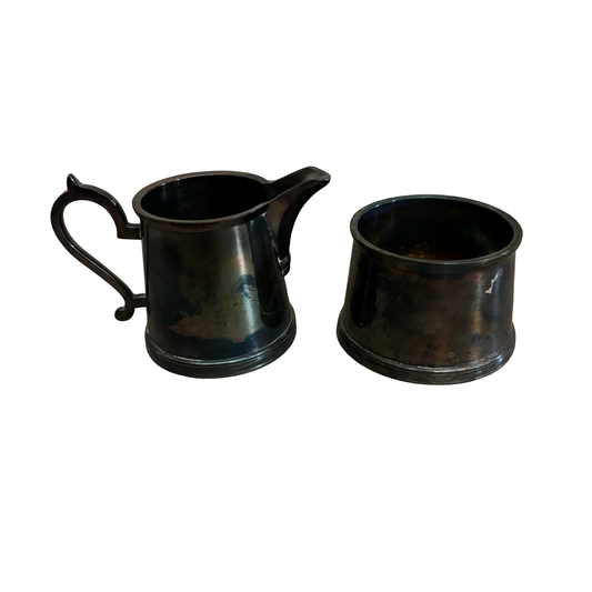 Silver Sugar and Creamer Set