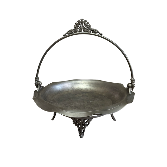 Silver Floral Bride’s Basket