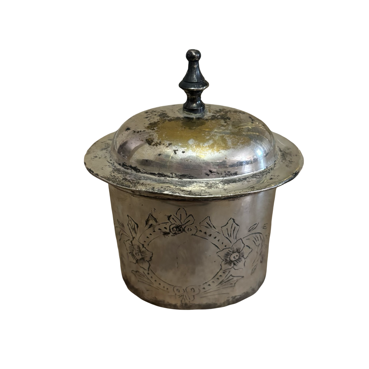 Silver Over Brass Candle Box