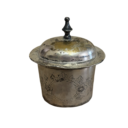 Silver Over Brass Candle Box