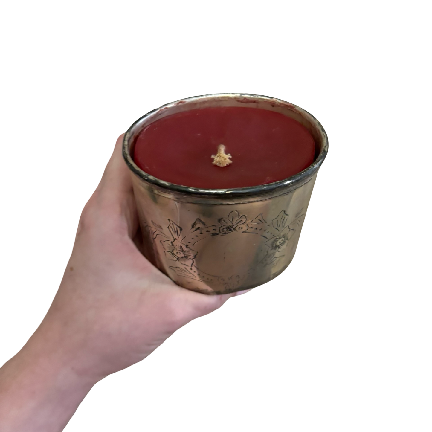Silver Over Brass Candle Box