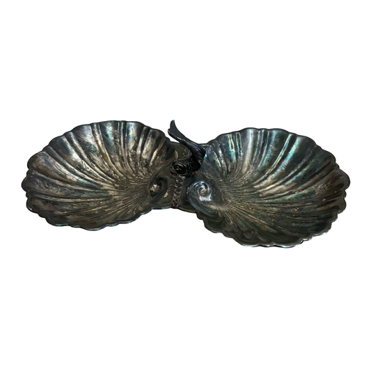 Silver Double Shell Dish