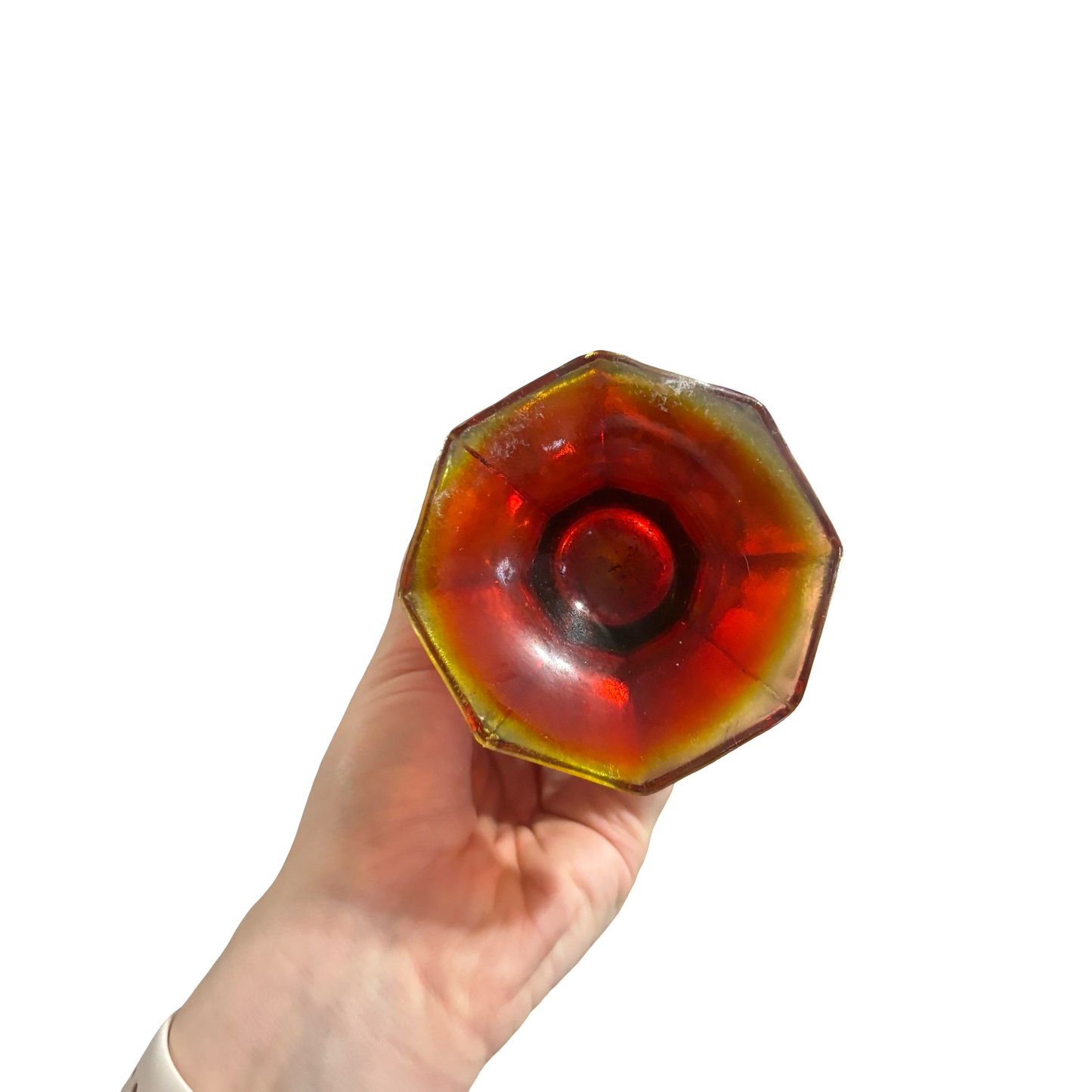 Carnival Glass Swung Vase