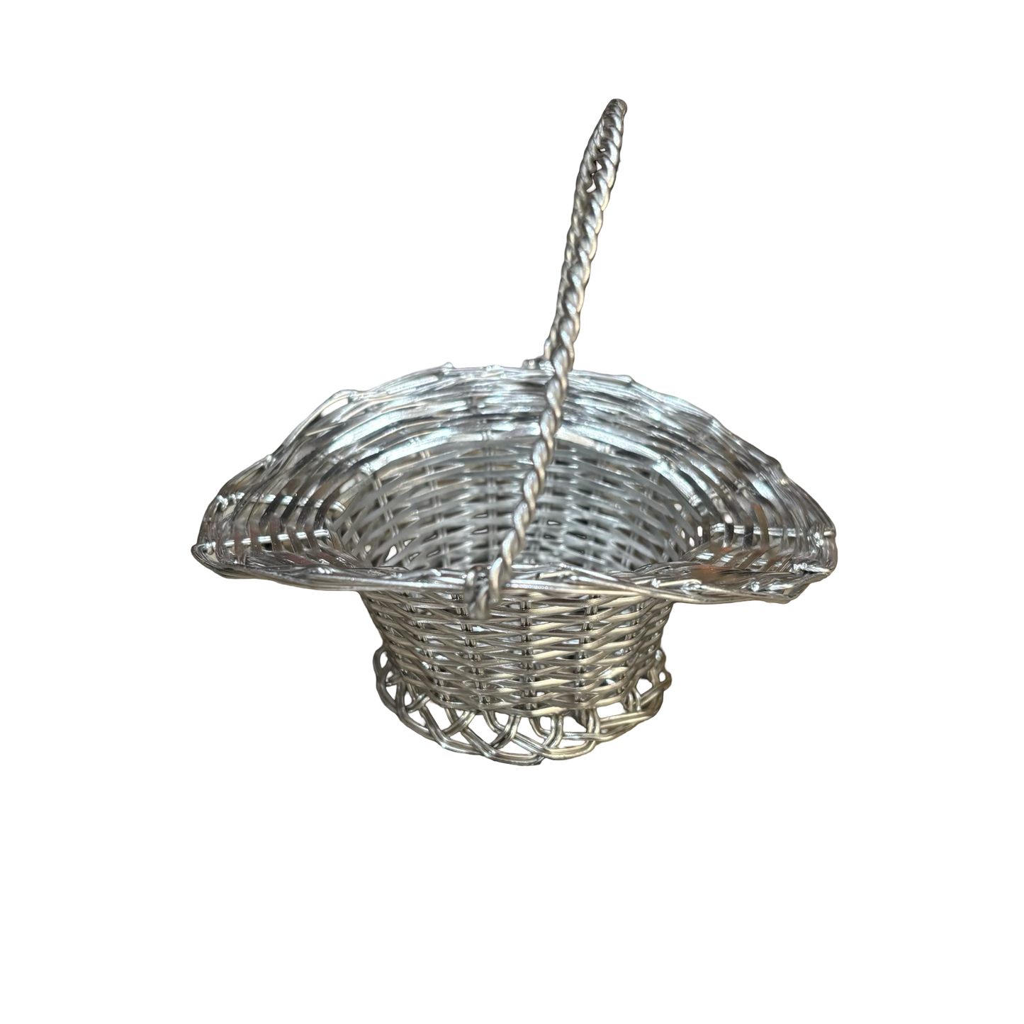 Mini Silver Metal Basket