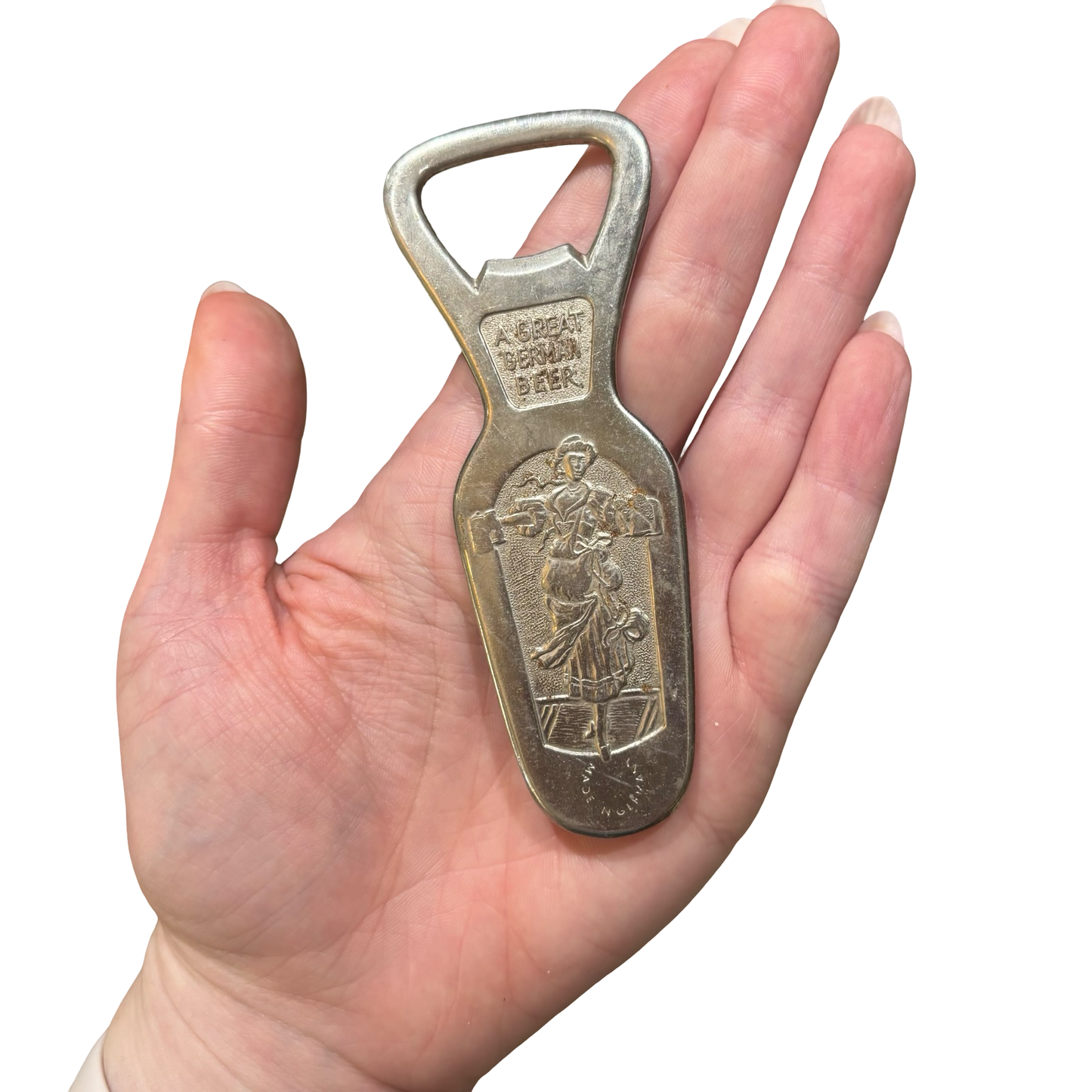 Silver St. Paulie Beer Girl Bottle Opener